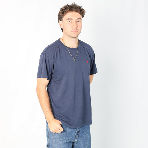 Navy Blue 90s Polo Jeans Ralph Lauren T-Shirt (M)